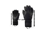 Skihandschuhe ZIENER "GLENNO-Z AQUASHIELD PrimaLoft", Herren, Gr. 8, schwarz, Materialmix, Handschuhe Skihandschuhe, wasserdicht, winddicht, atmungsaktiv, extra warm, weich