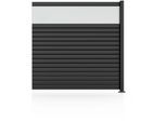 Gartenzaun STAKET PRO "Anbauzaun »Rhombus Mini« Breite 1800 mm - 1200 mm + Flächendruck 84", schwarz (anthrazit struktur), H:180cm, Aluminium, Sicherheitsglas, Zaunelemente, Gartenzaun, Zaunhöhe 180 cm, Zaunlänge 1,242 - 2,442 m