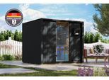 Saunahaus KONIFERA "Loppi", schwarz, Saunaofen, integrierte Steuerung, 9 kW, Saunen, Saunahaus, verschiedene Varianten