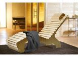 Wellnessliege WEKA "Komfort" inkl. Saunahandtuch", beige (natur), Gartenliegen, Wellnessliege, naturbelassenes Spezialholz
