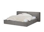 Höffner Selection Polsterbett mit Bettkasten Liora ¦ grau ¦ Maße (cm): B: 240 H: 85