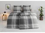 Bettwäsche TOM TAILOR HOME "Nick in Gr. 135x200 oder 155x220 cm", grau (anthrazit), B/L: 155cm x 220cm, 1 Stk., 1 Stk., Renforcé, B/L: 80cm x 80cm, 3, Renforcé, Obermaterial: 100% Baumwolle, Bettwäsche, Bettwäsche, mit Gratiszugabe Gästehandtuch