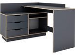 Eckschreibtisch OTTO HOME "Bexley", grau (anthrazit, sonoma eiche, anthrazit, anthrazit), B:129cm H:83,5cm T:105cm, Tische, Eckschreibtisch, mit viel Stauraum, Breite 129 cm, rechts oder links montierbar