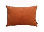 Dekokissen APELT "Magnus", orange (orange, unifarben), B:41cm L:61cm, Obermaterial: 100% Polyester, Dekokissen_Sitzkissen_Kissenhüllen, Dekokissen