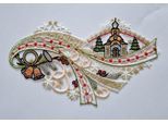 Fensterbild STICKEREIEN PLAUEN "Fensterbild Kirche mit Glocken", bunt, Polyester, Fensterbilder, Fensterbild, echte Plauener Stickerei