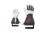 Skihandschuhe ZIENER "CEVEDALE-Z AQUASHIELD PrimaLoft", Herren, Gr. 8,5, grau (magnet), Materialmix, Handschuhe Skihandschuhe, wasserdicht, winddicht, warm, taktile Lederinnenhand, lange Stulpe