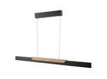 LUMICOUTURE LED Pendelleuchte "Arcus", schwarz, holz, 1, 1 Stk., Leuchten, 121 x 180 cm, 4500 Lumen, 2700 Kelvin, Holz/Metall, schwarz/braun, LED Pendelleuchte