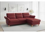 Ecksofa SIT & MORE "Pamela L-Form, B:230 cm, Leder, Recamiere links o. rechts", rot (merlot), B:230cm H:90cm T:164cm, Sofas, Ecksofa, wahlweise mit Armteilverstellung, optional Schlaffunktion & Bettkasten