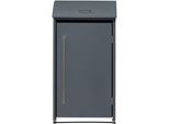 Mülltonnenbox WESTMANN "Moderna 1", grau (anthrazit), B:72cm H:135cm T:83cm, Metall, Stahl, Aufbewahrungsboxen, Mülltonnenbox, Platz für 1 Mülltonne 240 L, BxHxT: 72x83x135 cm