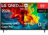 LG QNED-Fernseher "55QNED82B6B", Energieeffizienz: F, schwarz, 55 ″, Fernseher, QNED-Fernseher