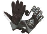 Motorradhandschuhe ROLEFF "RO 59" Gr. S, silber (schwarz, weiß, silberfarben), Handschuhe, Kinder, S, Obermaterial: 100% Polyester, Motorradhandschuhe, verstellbare Weite