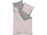 Wendebettwäsche KAEPPEL "JARO 100% Baumwolle", rosa (rosé), B/L: 200cm x 200cm, 1 Stk., 2 Stk., Mako-Satin, B/L: 80cm x 80cm & 80cm x 80cm, 3 Stk., Mako-Satin, Obermaterial: 100% Baumwolle, Bettwäsche, Wendebettwäsche, mit Markenreißverschluss, zeitloses Design, pflegeleicht