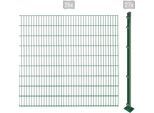 Doppelstabmattenzaun ARVOTEC "EASY 183 zum Aufschrauben", grün (dunkelgrün), H:183cm, Kunststoff, Stahl, Zaunelemente, Doppelstabmattenzaun, Zaunhöhe 183 cm, Zaunlänge 2 - 60 m