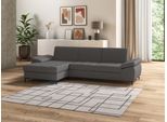 Ecksofa DOMO COLLECTION "Capelo, bequem, Breite 297cm, klare Linien - klares Design aus, L-Form", grau (dunkelgrau), B:297cm H:84cm T:160cm, 100% Polyester, Sofas, Ecksofa, mit Armteilverstellung, wahlweise mit Bettfunktion, Federkern