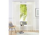 Gardine OTTO HOME "XANA 1er- und 2er-Pack, Kräuselband, Topseller" Gr. 3, beige (creme), B:145cm H:225cm, Voile, Polyester, Gardinen, Gardine, Bestseller, einfarbig, 1 bzw. 2 Schals, pflegeleicht, Kundenliebling, Topseller