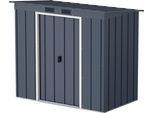 Gartenhaus VCM "Metall Gerätehaus 203x113 Gartenhaus Schiebetür", schwarz (anthrazit), Gartenhäuser, Gartenhaus