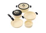 Topf-Set RESTO KITCHENWARE "SAVE & STOCK Multifunktionales Stapelbares Set im Geschenkkarton", beige, Töpfe, Topf-Set, Induktion, für alle Herdarten geeignet