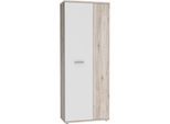 Mehrzweckschrank FORTE "Platzsparend und kompakt, Stauraum", beige (sandeiche, weiß), B:68,9cm H:179,1cm T:34,8cm, Schränke, Mehrzweckschrank, B/H/T 68,9/179,1/34,8 cm
