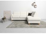 Ecksofa HOME AFFAIRE "Palmera, L-Form, B: 236 cm, Bettfunktion & Bettkasten wählbar", weiß (reinweiß), B:236cm H:89cm T:212cm, Luxus-Microfaser (100% Polyester);Struktur (100% Polyester);Luxus-Microfaser in Lederoptik (100% Polyester), Sofas, Ecksofa, Federkern-Polsterung, Sitzhöhe 48 cm, handgefertigt, stilvolles Design