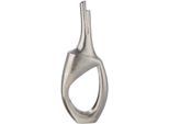 Bodenvase GILDE "Lochvase, "Haydon", Aluminium", silber (silberfarben), B:29cm H:73cm T:9cm, Aluminium, Vasen, Bodenvase