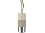 Thermobecher EMSA "beYou", beige (hellgrau), H:17,5cm Ø:7,4cm, Edelstahl, Polypropylen, Silikon, Trinkgefäße, Thermobecher, 0,36 L, 4h warm, 12h kalt, 100% dicht, spülmaschinenfest, Trageband