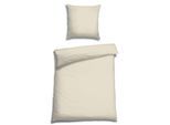 Bettwäsche FLORELLA "Uni ivory Edel-Satin, 100% Baumwolle", ivory, B/L: 135cm x 200cm, 1 Stk., 1 Stk., Satin, B/L: 80cm x 80cm, 2 Stk., Bettwäsche, Bettwäsche