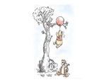 Bild KOMAR "Winnie the Pooh Hang on", bunt (farbe bild(er): bunt), B:50cm H:70cm, Holz, Papier, Bilder, Bild, Wandbild zur Dekoration im Kinderzimmer - ohne Rahmen