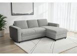 Ecksofa SIT & MORE "Cordoba L-Form, B: 236 cm, optional Schlaffunktion & Stauraum", silber, B:236cm H:85cm T:161cm, 100% Polyester, Sofas, Ecksofa, Couch mit XXL-Komfort, großzügige Sitzfläche