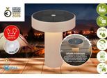 LED Außen-Tischleuchte BRILONER LEUCHTEN "POGA", beige, H:20cm Ø:16cm, Leuchten, LED Außen-Tischleuchte, 16x20 cm, Akku tauschbar, Indoor/Outdoor, Wohnzimmer, Balkon