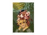 Bild KOMAR "Lion King Carefree Trio", bunt (farbe bild(er): bunt), B:30cm H:40cm, Holz, Papier, Bilder, Bild, Wandbild zur Dekoration im Kinderzimmer - ohne Rahmen