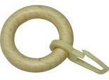 Gardinenring GARDINIA "Montana Holz" Gr. 1, beige (natur, kieferfarben), 10 Stk., Gardinenbefestigungen, Gardinenring, Serie Vitragestange Montana Ø 11 mm