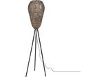 TRIO LEUCHTEN Stehlampe "ZIVA, Vintage Stehleuchte Wohnzimmer Ø 43cm Höhe 140cm", braun (antik messing), 1, Ø 43cm H: 140cm, 1 Stk., Leuchten, Lampenschirm aus Draht-Geflecht, exkl 1x E27 max 10W, Stehlampe