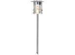 LED Solarleuchte "Solar-Wegleuchte Valencia", silber, B:14,5cm H:64,5cm L:14,5cm T:14,5cm Ø:14,5cm, PARFORCE TRADITIONAL HUNTING, Leuchten, LED Solarleuchte, Hohe Solar-Wegeleuchte, LEDs mit 15 lm, Dämmerungssensor