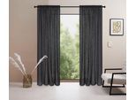 Gardine "Marusha, Leinenoptik, halbtransparent, 1er & 2er Pack, Topseller", anthrazit, B:140cm H:225cm, Polyester, LEGER HOME BY LENA GERCKE, Gardinen, Gardine, Leinenoptik, grob gewebt, verschiedene Größen