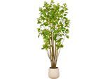 Kunstbaum CREATIV GREEN "Cotinus coggyria", grün, H:180cm, Obermaterial: 50% Kunststoff, 50% Polyester, Kunstpflanzen, Kunstbaum, in beeindruckender Größe