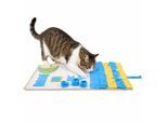 Lionto Schnüffelteppich für Katzen, 100x60 cm, gelb/blau