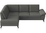 Ecksofa SIT & MORE "Chelsea L-Form, B: 249 cm, Armteil- & Sitztiefenverstellung, Leder", mocca, B:249cm H:89cm T:190cm, Sofas, Ecksofa, Couch optional mit Schlaffunktion und Bettkasten, Sitzhöhe 45 cm