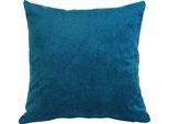 Dekokissen GÖZZE "Muri", blau (blau, unifarben), B:60cm L:60cm, Obermaterial: 100% Polyester, Dekokissen_Sitzkissen_Kissenhüllen, Dekokissen, in vielen Unifarben