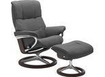 Relaxsessel STRESSLESS "Mayfair", grau (grau batick), B:83cm H:102cm T:73cm, Leder BATICK: BATICK ist ein leicht korrigiertes, durchgefärbtes und genarbtes Möbelleder, bei dem die meisten Unebenheiten und Spuren in der Regel entfernt wurden.;Leder PALOMA: PALOMA ist ein durchgefärbtes Semianilin-Möbelleder mit natürlicher Narbung.;ROHLEDER Stoff Q2 FARON: Ein fester zuverlässiger Bouclé mit einem