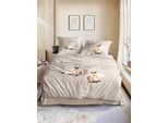 Bettwäsche IRISETTE "Zobel 8913", beige (80 natur), B/L: 135cm x 200cm, 1 Stk., 1 Stk., Renforcé, B/L: 80cm x 80cm, 2, Renforcé, Obermaterial: 100% Baumwolle, Bettwäsche, Bettwäsche, Flausch-Cotton, 2 teilig, samtig weich