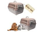 GarPet 2er Set Transportbox Hundebox Katzen Box