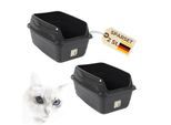 GarPet 2er Set Katzentoiletten mit hohem Rand
