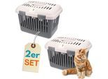 GarPet 2er Set Katzentransportbox Oben Öffnen