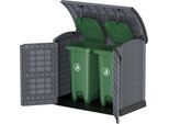Gerätehaus VCM "StoreAway Mülltonnenbox Gartenhaus 1200 L", grau, Gerätehäuser, Gerätehaus