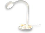 NIERMANN Schreibtischlampe "Kinderlampe mit Motiv "Little Safari", Kinderzimmer", weiß (weiß, bunt), 1, Ø 20cm H: 43cm, 1 Stk., Leuchten, flexibel verstellbarer Leuchtenarm, Made in Germany, Schreibtischlampe