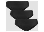 MP Women's Mid Rise No VPL Bikini Brief (3 Pack) - Black - XS