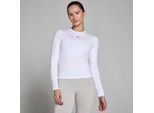 MP Damen Basics Körperbetontes Langarm-T-Shirt – Weiß - M