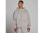 Oversized 2-Wege-Reißverschluss Hoodie - Chalk Grey - XL
