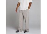 Oversized Straight Leg Jogginghose - Chalk Grey - M