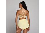 MP Damen Tempo Adjustable Strappy Back Sports Bra – Buttercreme - XS